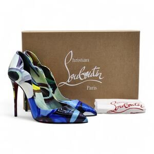 Christian Louboutin Hot Chick Leather Pumps Multicolor EU 38 US 7.5 - New $845
